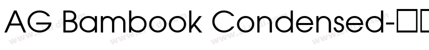AG Bambook Condensed字体转换